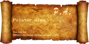 Polster Alma névjegykártya